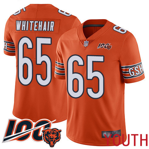 Chicago Bears Limited Orange Youth Cody Whitehair Alternate Jersey NFL Football #65 100th Season->youth nfl jersey->Youth Jersey